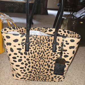 Marc Jacobs Leopard Print Tote with Black Handles